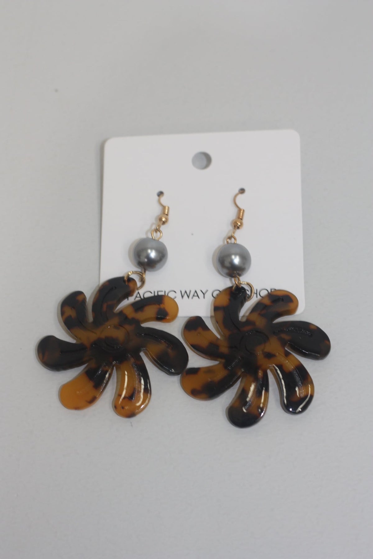 Pacific Way Pua Turtle Shell Earrings