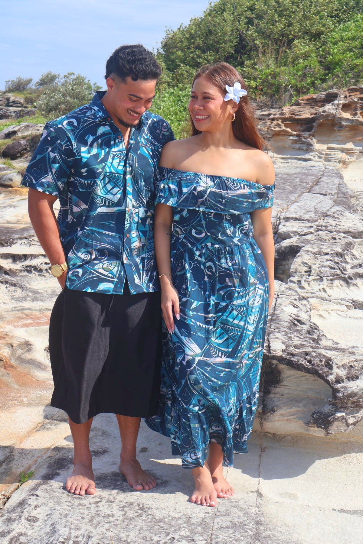 Akamu Makaha Tevita Dress LD5250 (Forest)