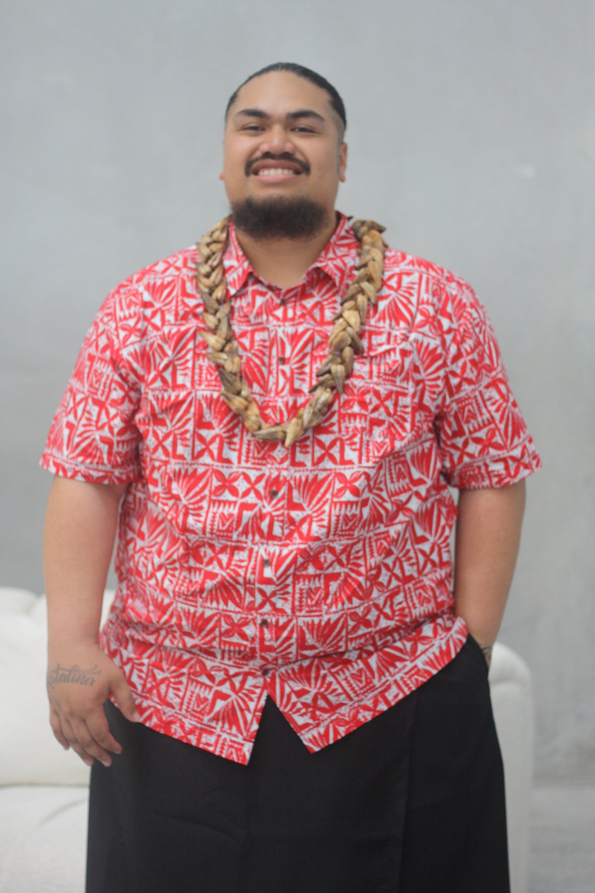 Tribal Men's Red Elei Shirt FB1718