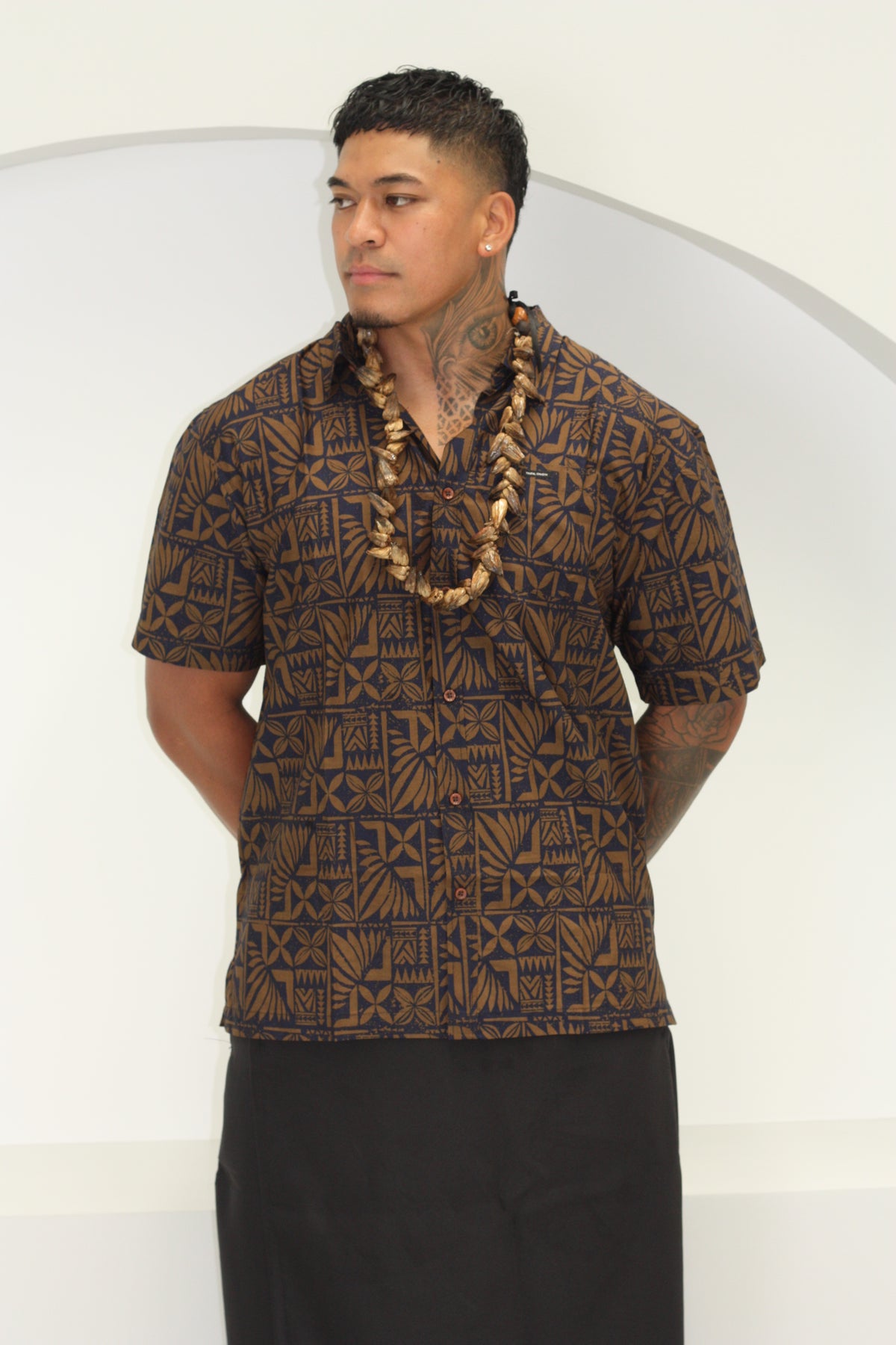 Tribal Men's Brown Elei Shirt FB1718
