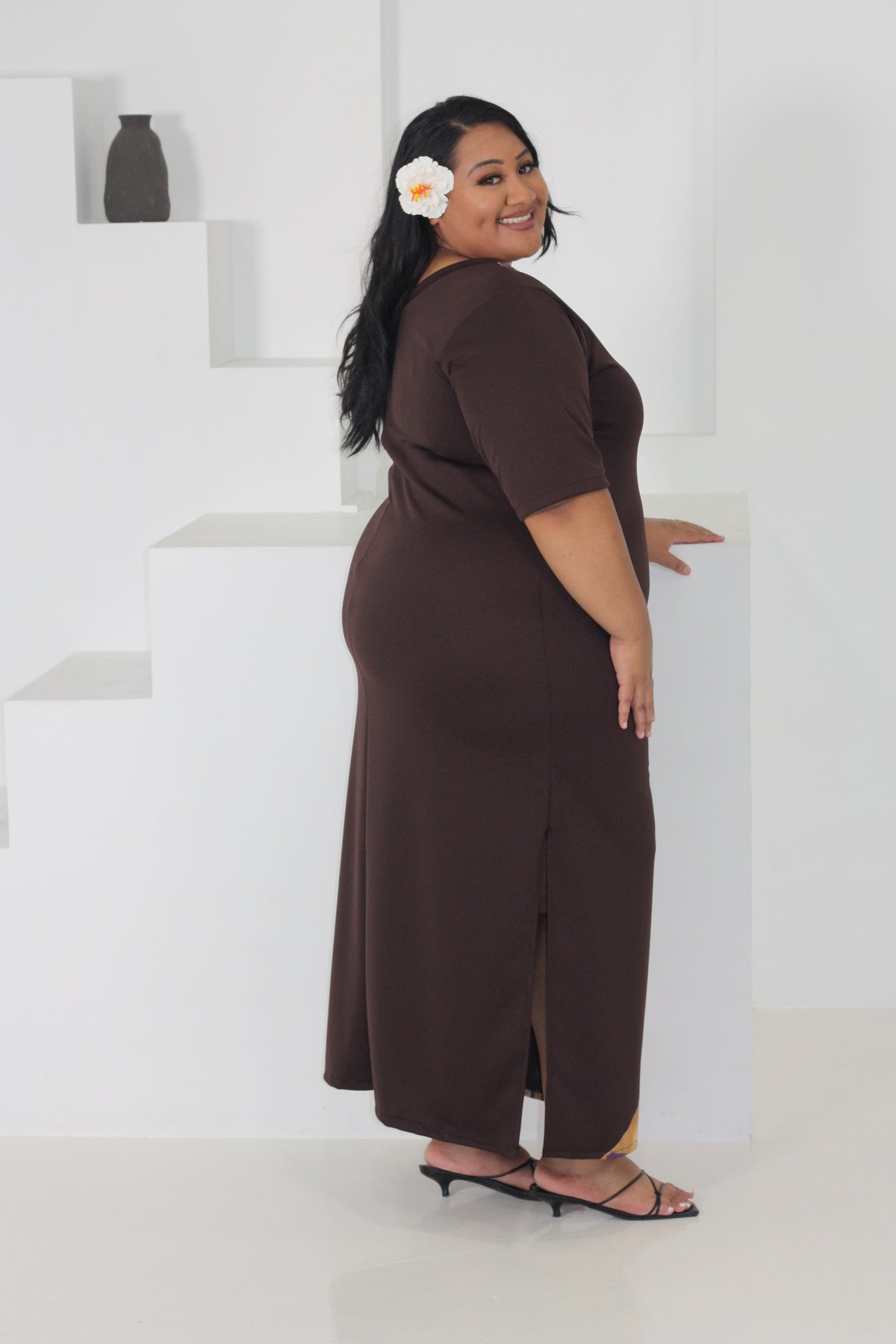 Cece's Chocolate Brown Elei Dress (Size 24 only)