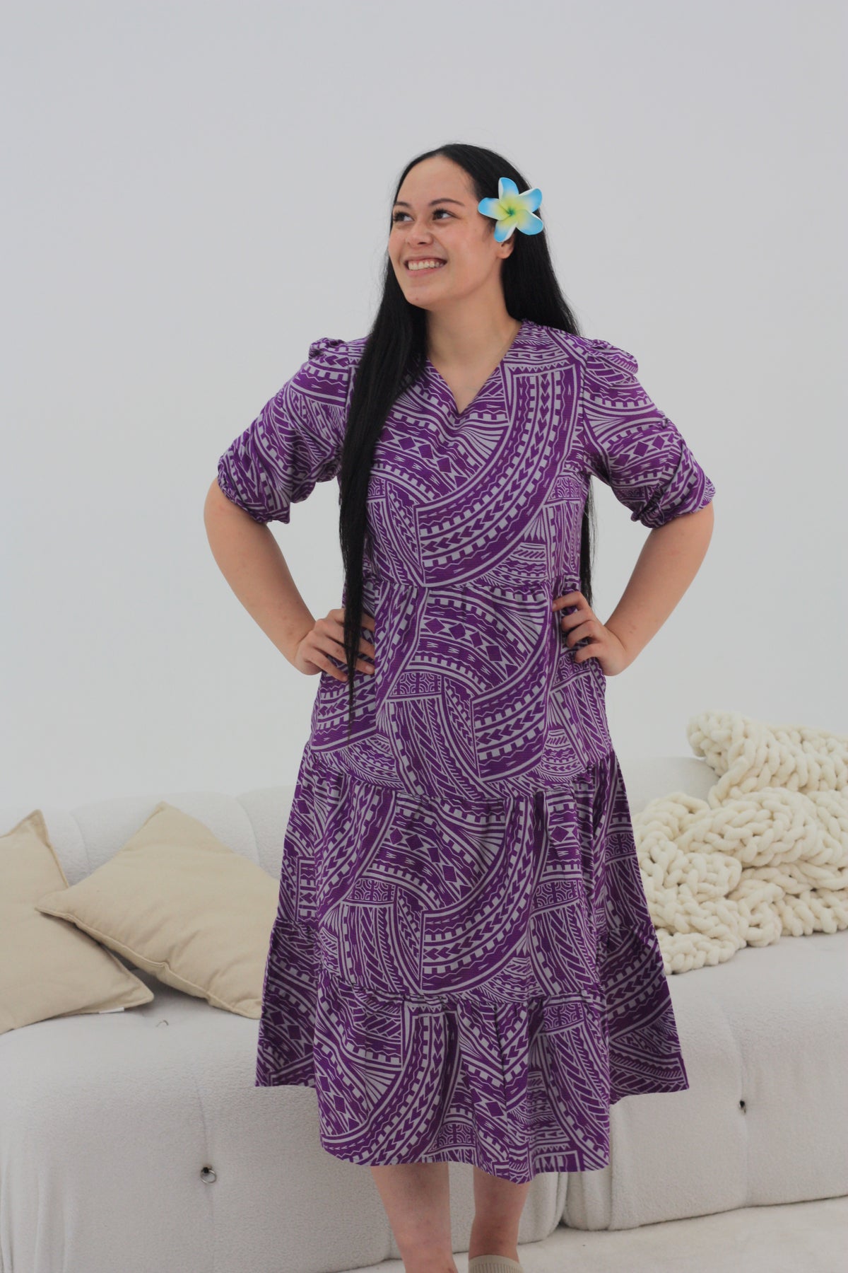 Kalavata Women's Lili Dress - Purple (LD4632)