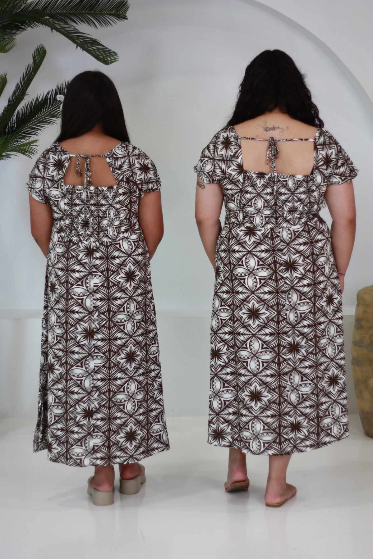 Tribal Origin Tania Dress with Silt Dress - Bitu LD4781 (Brown)