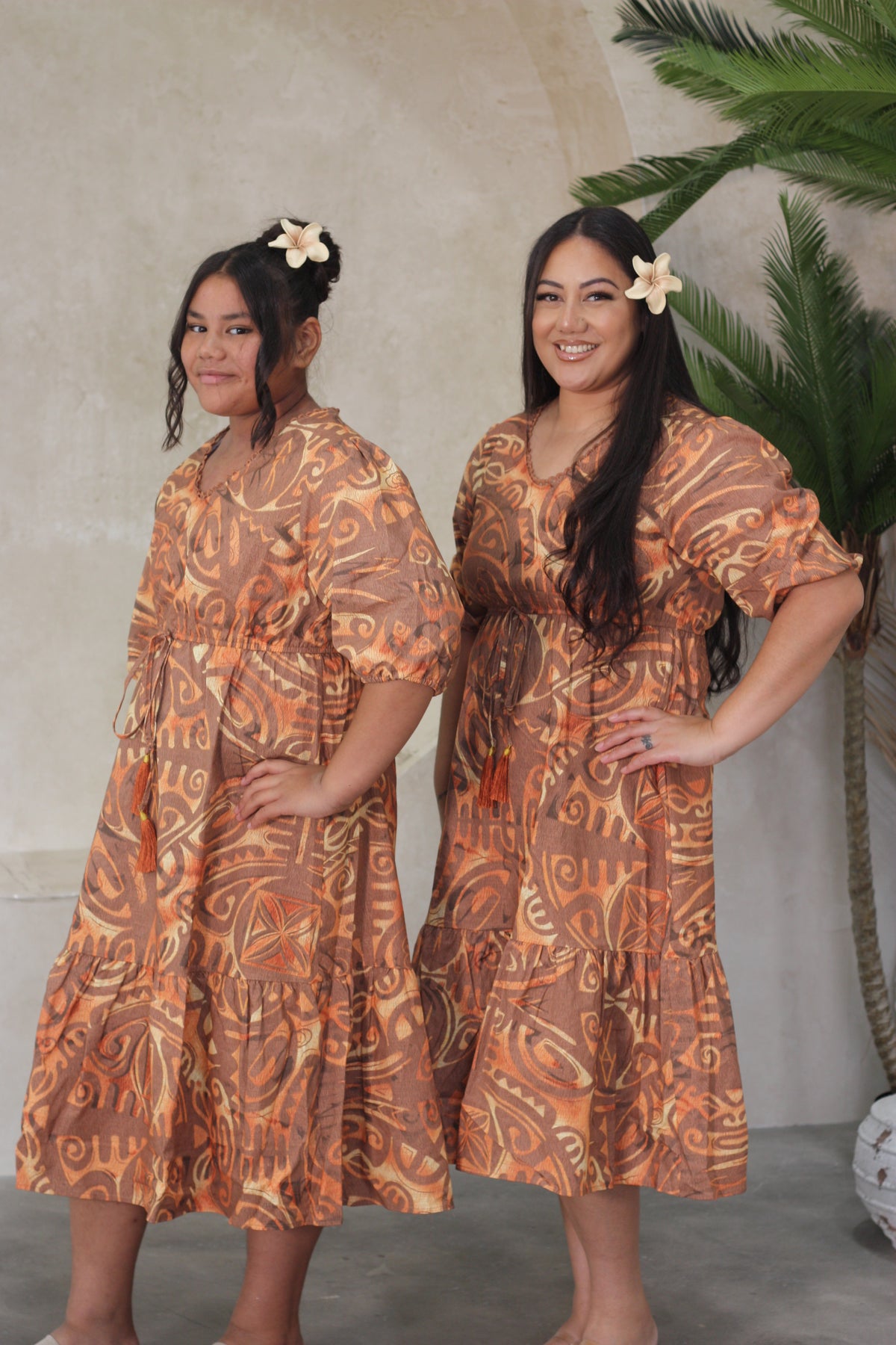 Akamu Dolly Midi Dress Boselawa Brown LD5089
