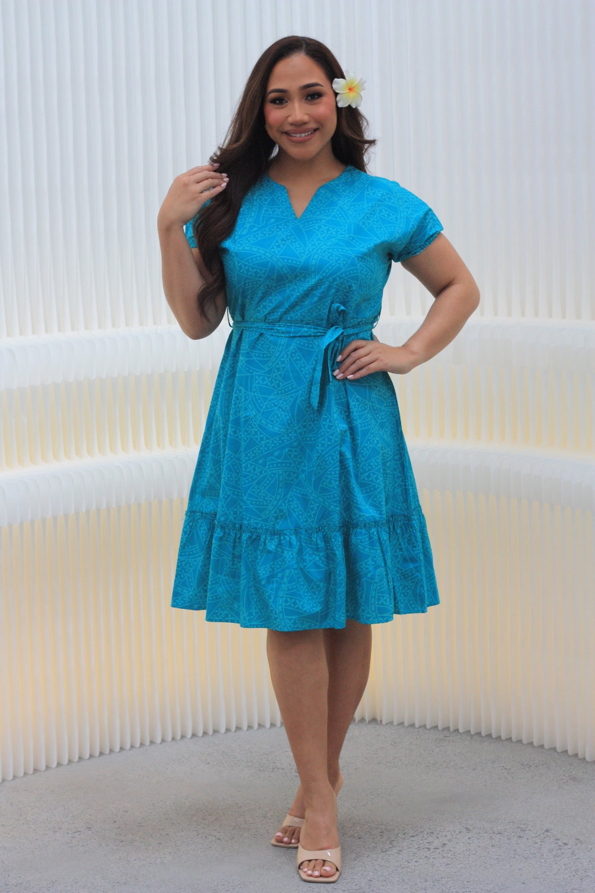 Kalavata Hawea Women's Dress ( Jade Blue )
