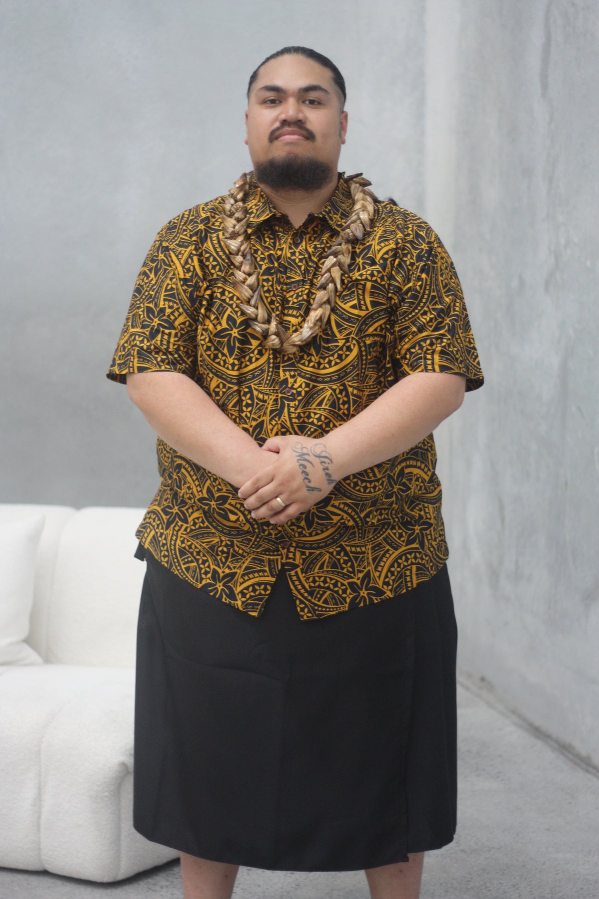 Tribal Men's Yellow Elei Shirt FB1723