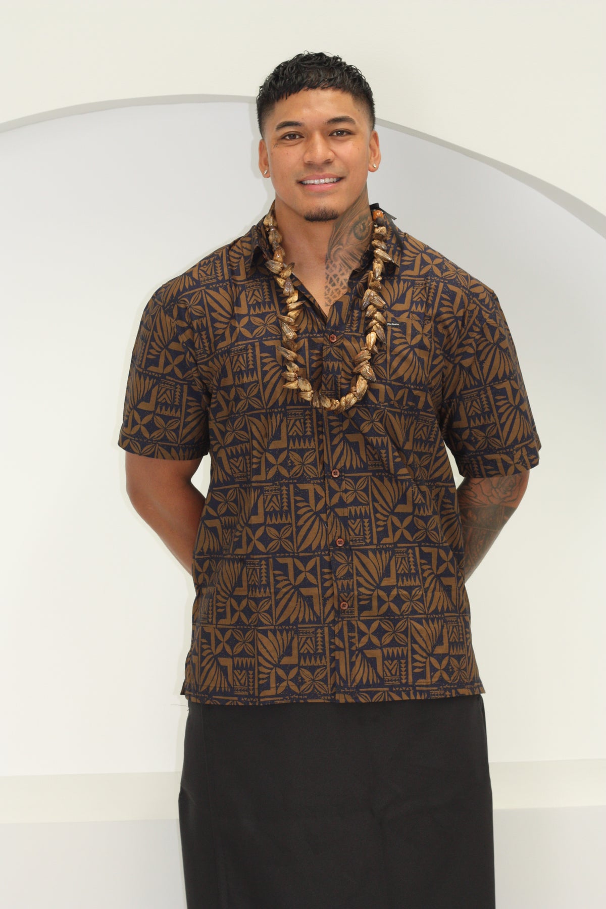 Tribal Men's Brown Elei Shirt FB1718