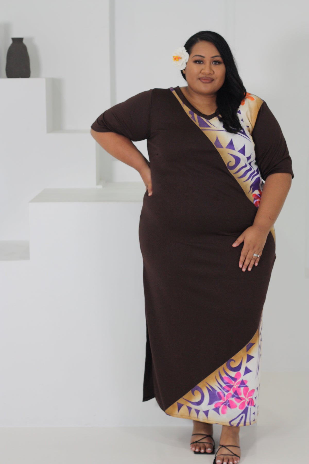 Cece's Chocolate Brown Elei Dress (Size 24 only)