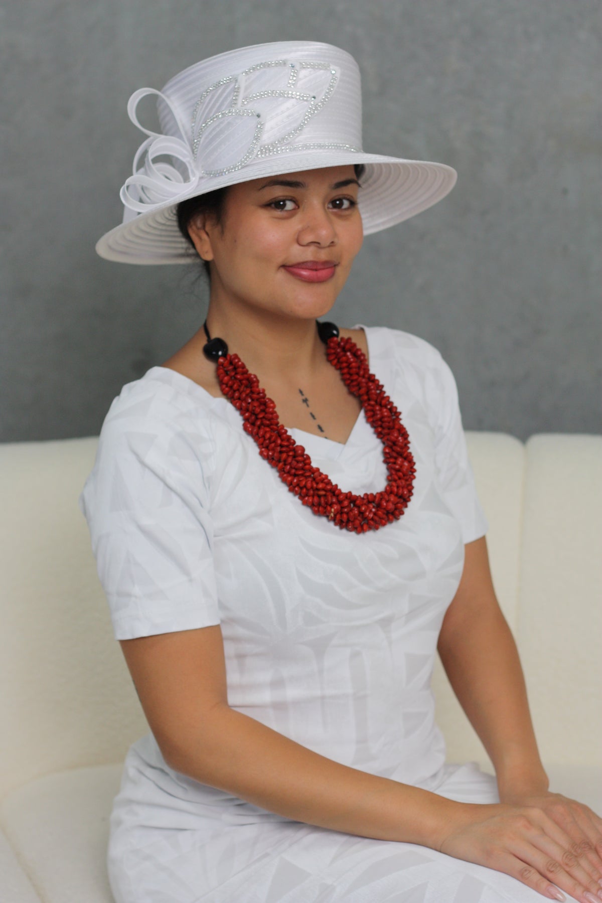 White Diamond Pedal Church Hat