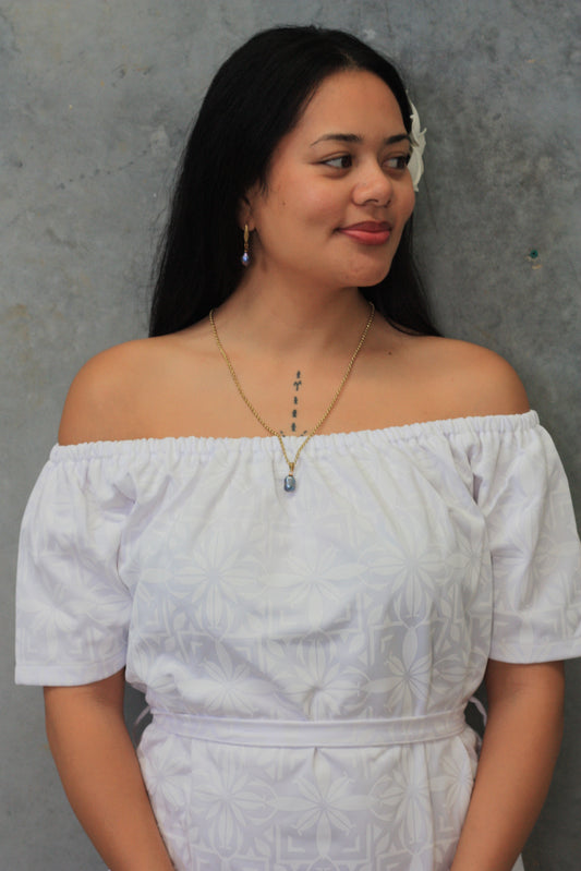 Fresh Water Taia Pearl SS 18K Gold Set
