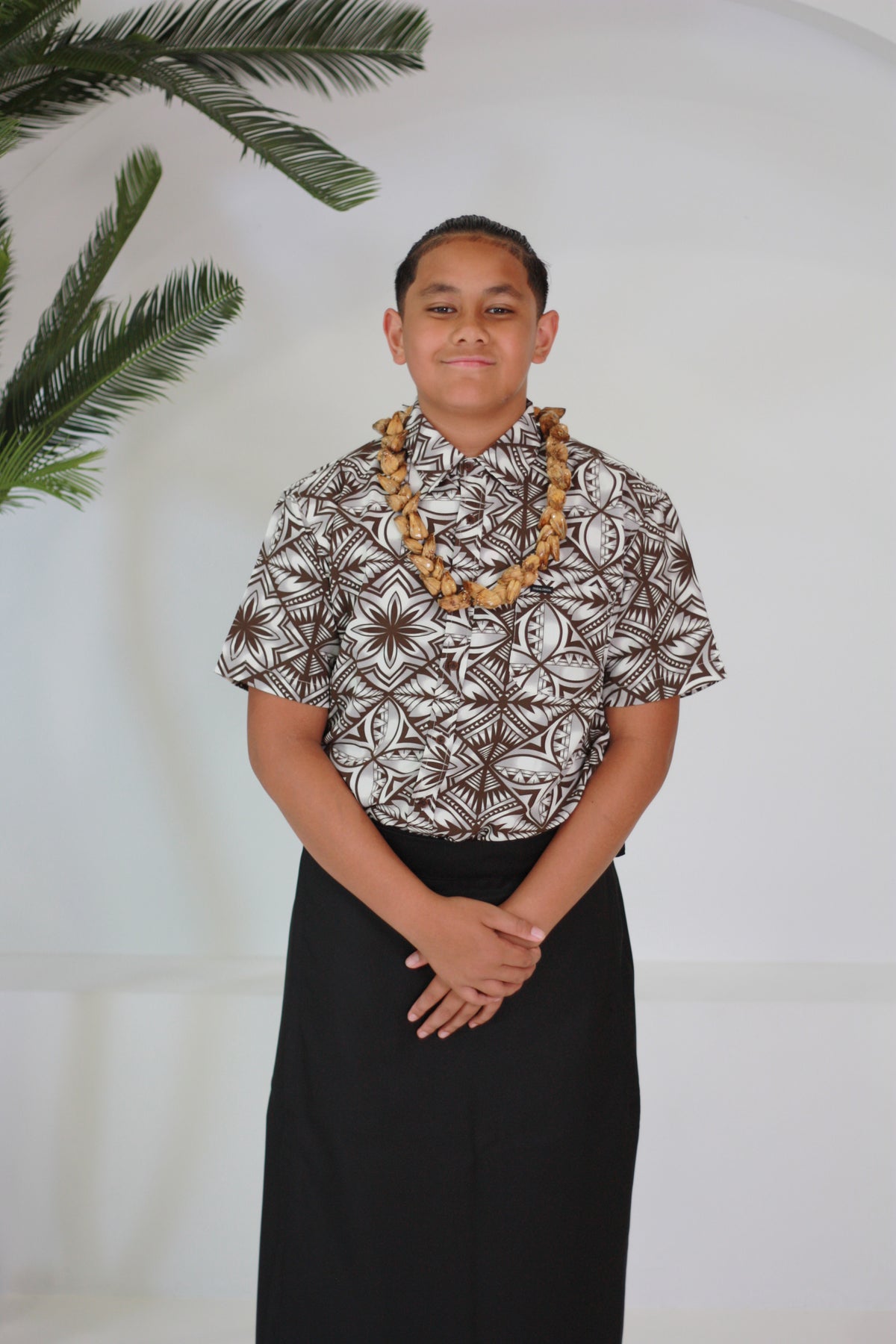 Tribal Origin Boys Shirt- Bitu  SB2080 (Brown)