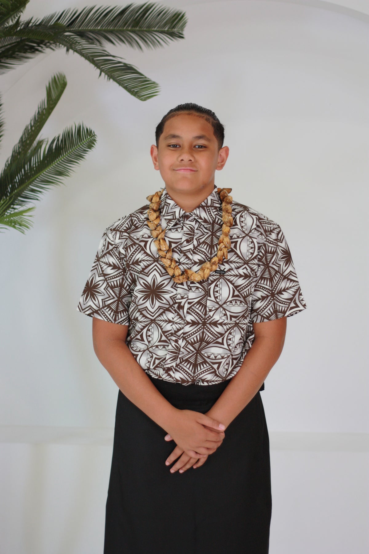 Tribal Origin Boys Shirt- Bitu  SB2080 (Brown)