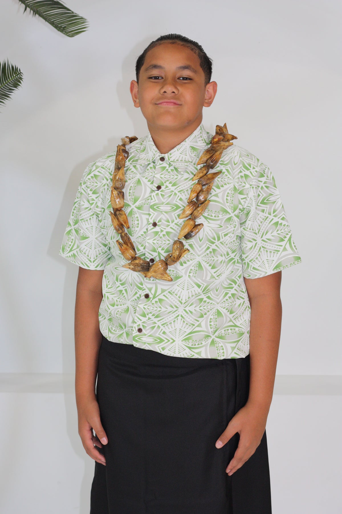 Tribal Origin Boys Shirt- Bitu  SB2080 (Green)