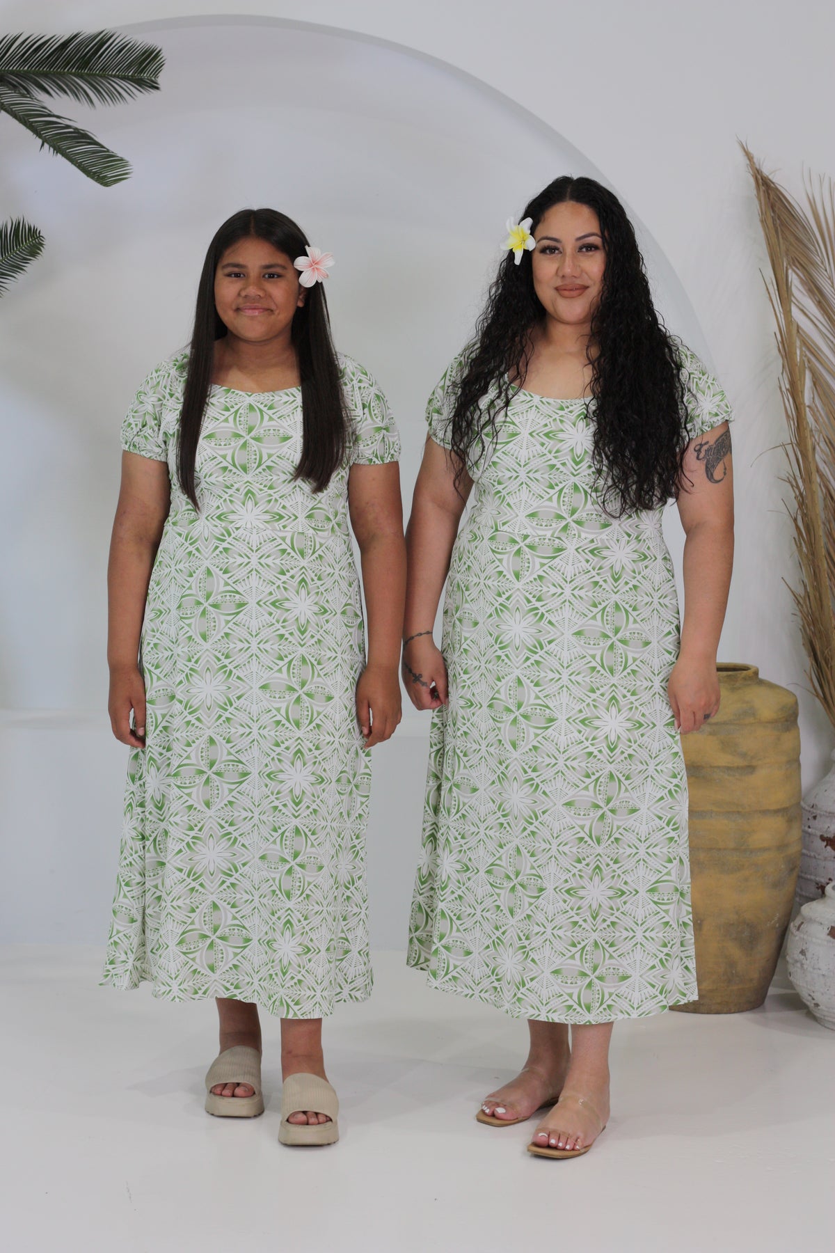 Tribal Origin Tania Dress with Silt Dress - Bitu LD4781 (Green)