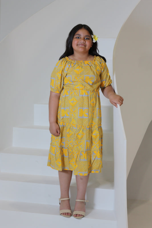 Tribal Origin Girls Luna Dress LG2023 (Yellow)