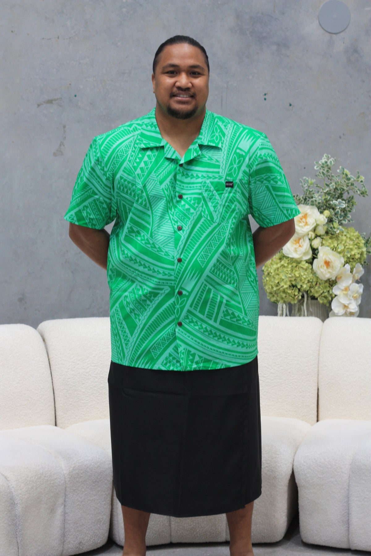 Mesian Men's Elei Shirt (Green) CT3240