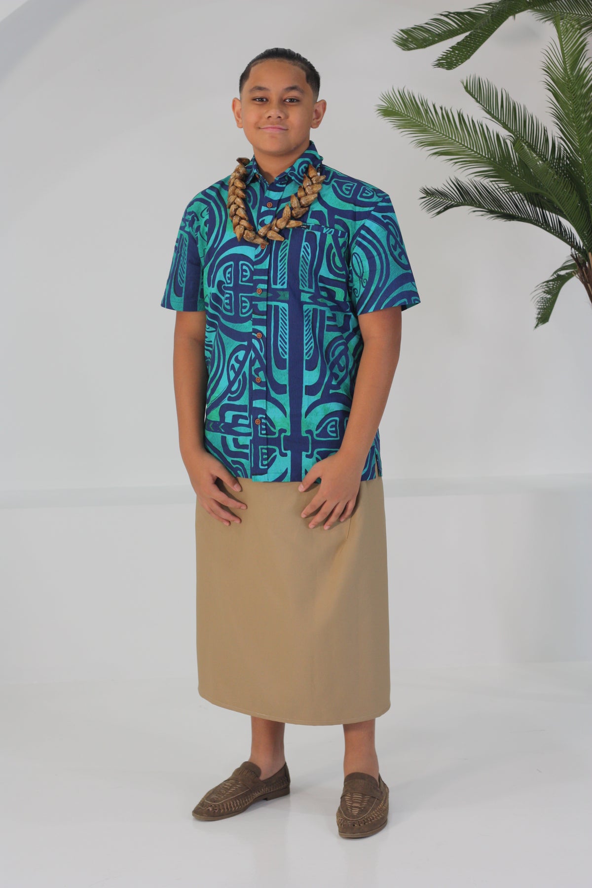 Akamu Boys Shirt Viriya Teal SB2094