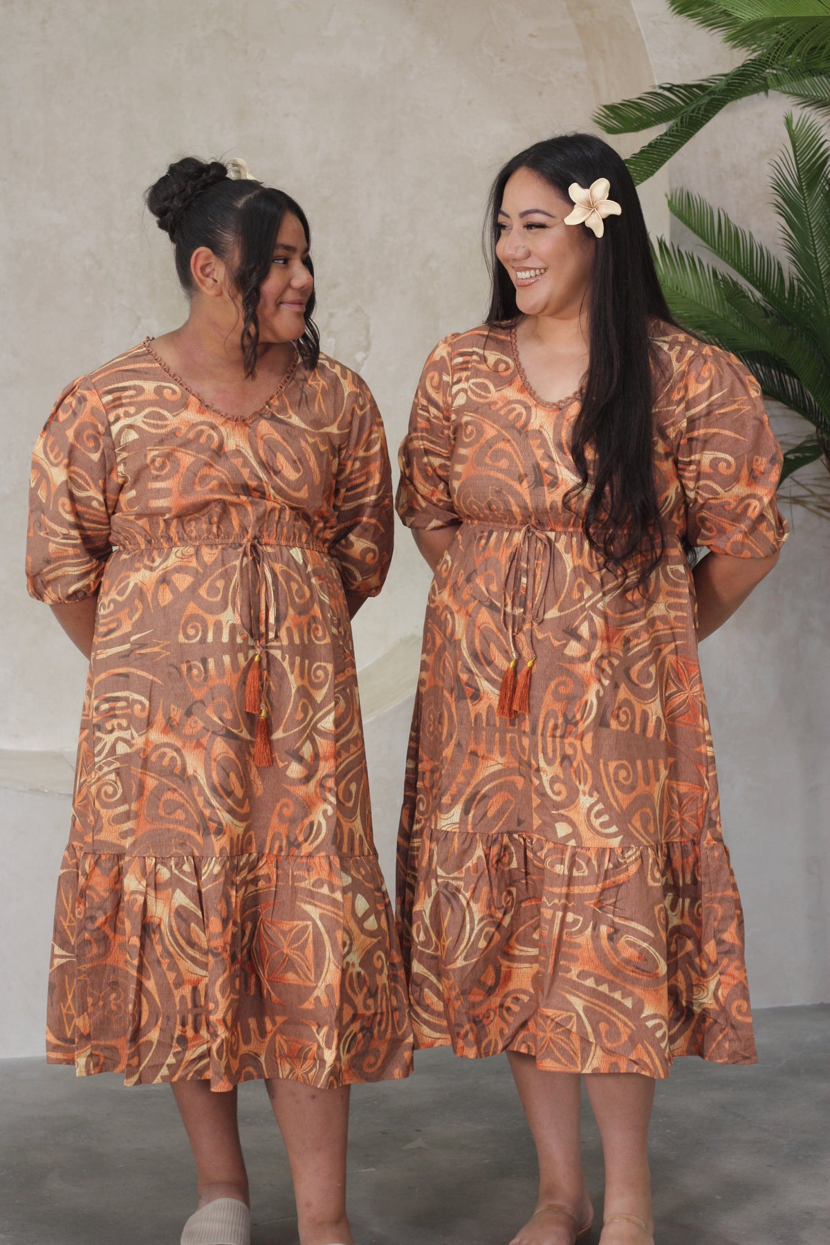 Akamu Dolly Midi Dress Boselawa Brown LD5089