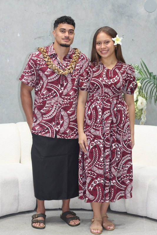 Tribal Origin Arabella Dress - Kovia  in Maroon LD4787