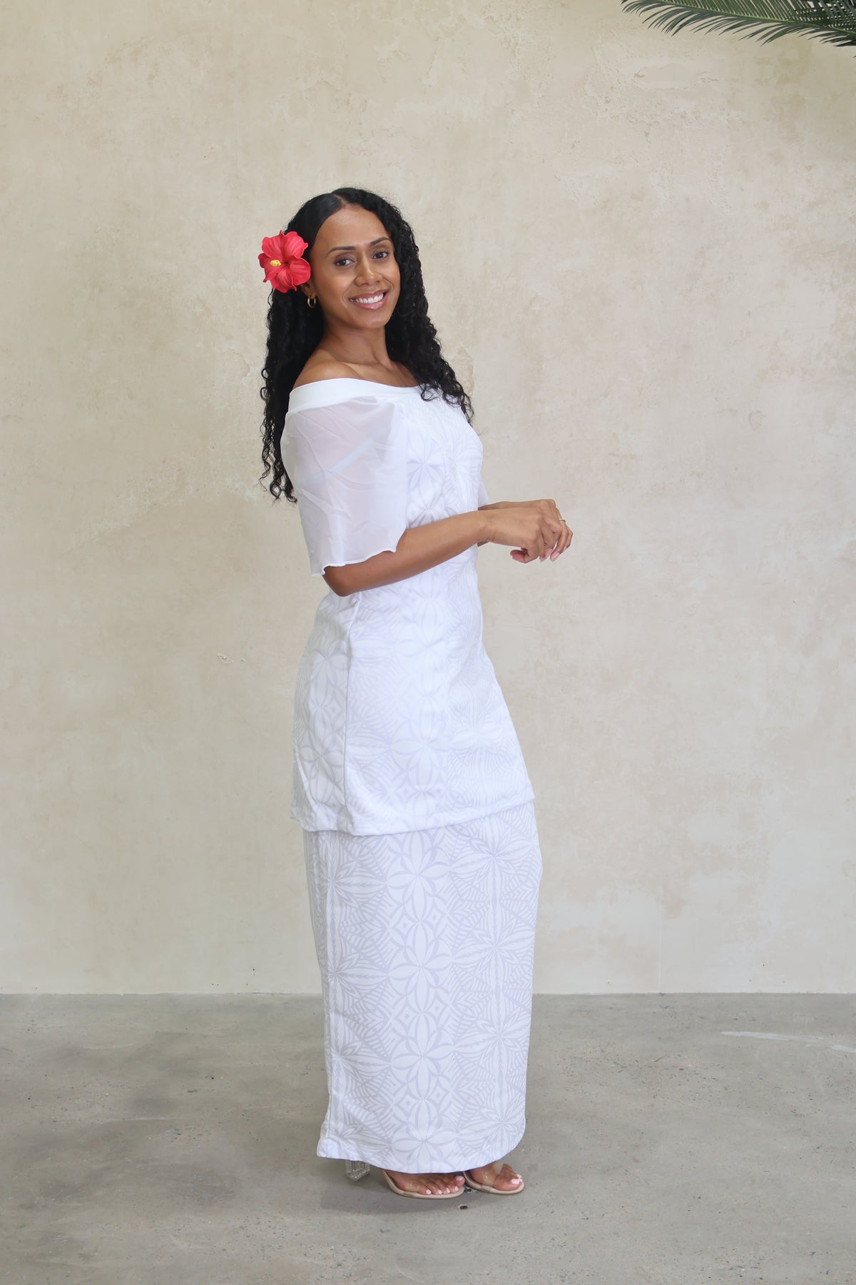 Rimani Samoa Fitted Chiffon Puletasi (Size 14 only)
