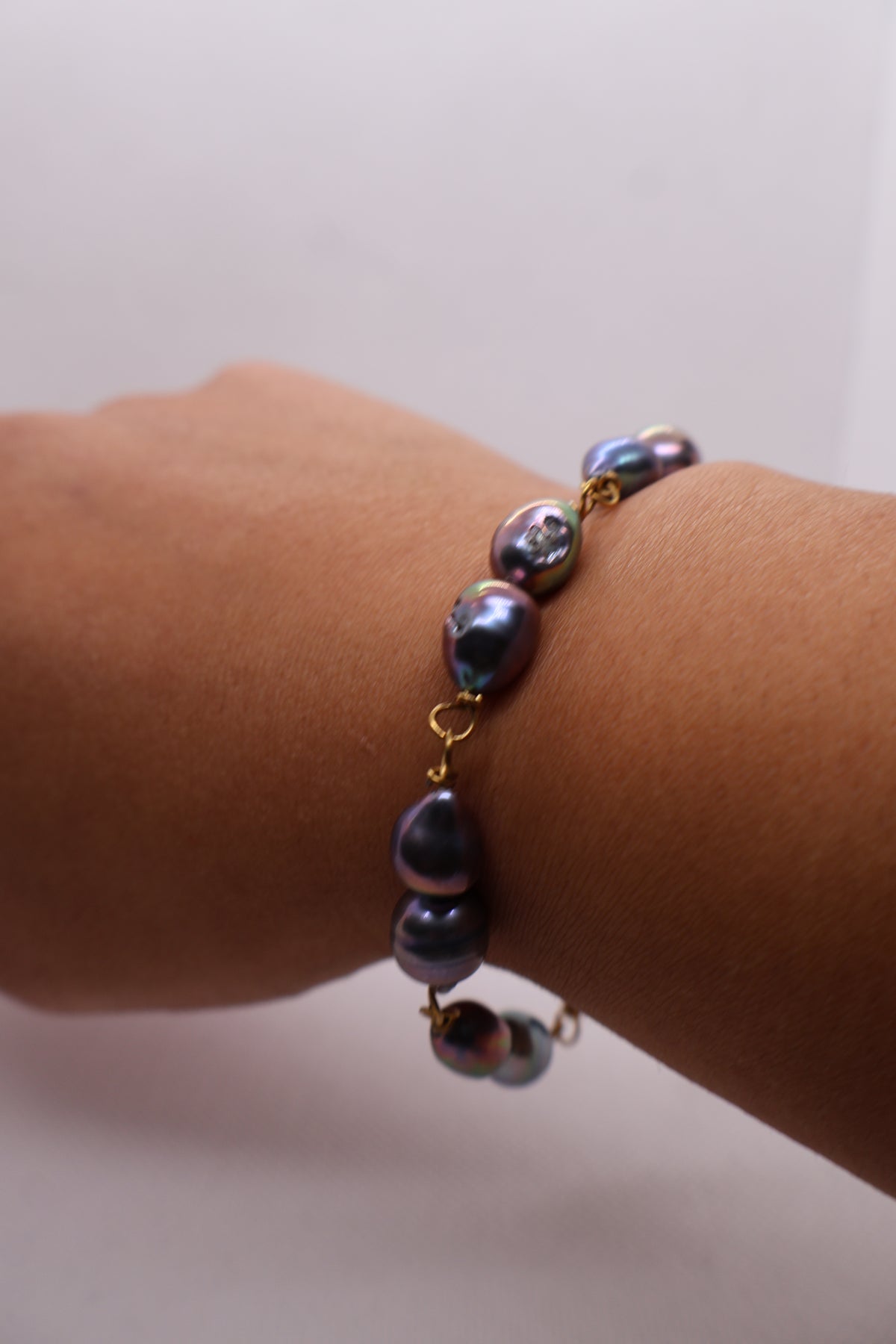 Black Freshwater Pearl Bracelet