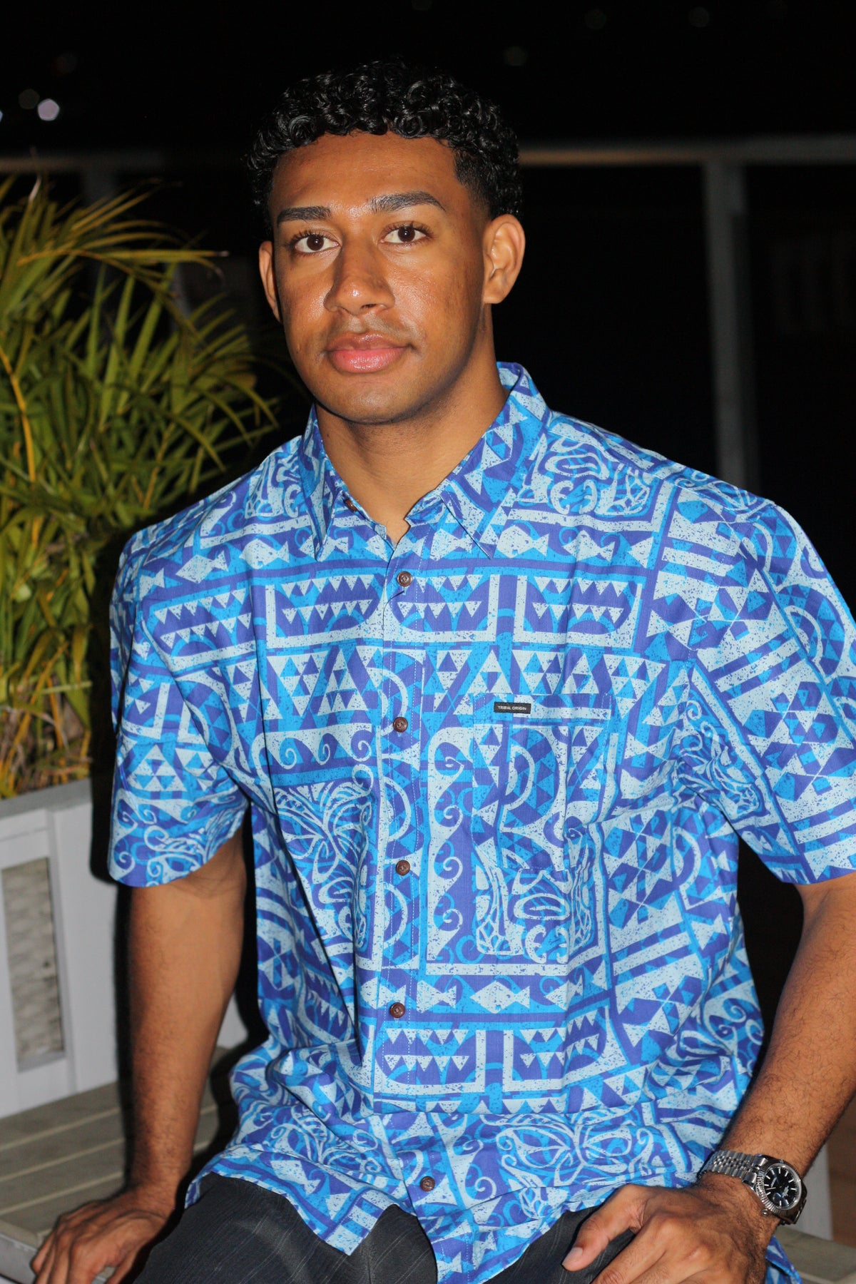 Tribal Origin Men's Elei Shirt - Royal Blue (New) FB1610