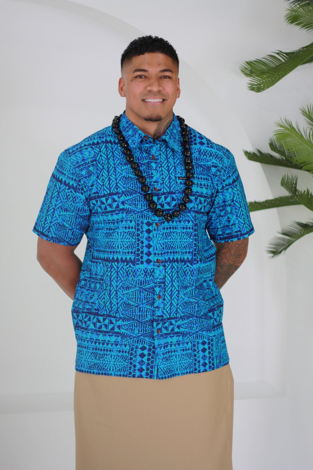 Tribal Origin Men's Elei Shirt FB1804 (Ocean Blue)