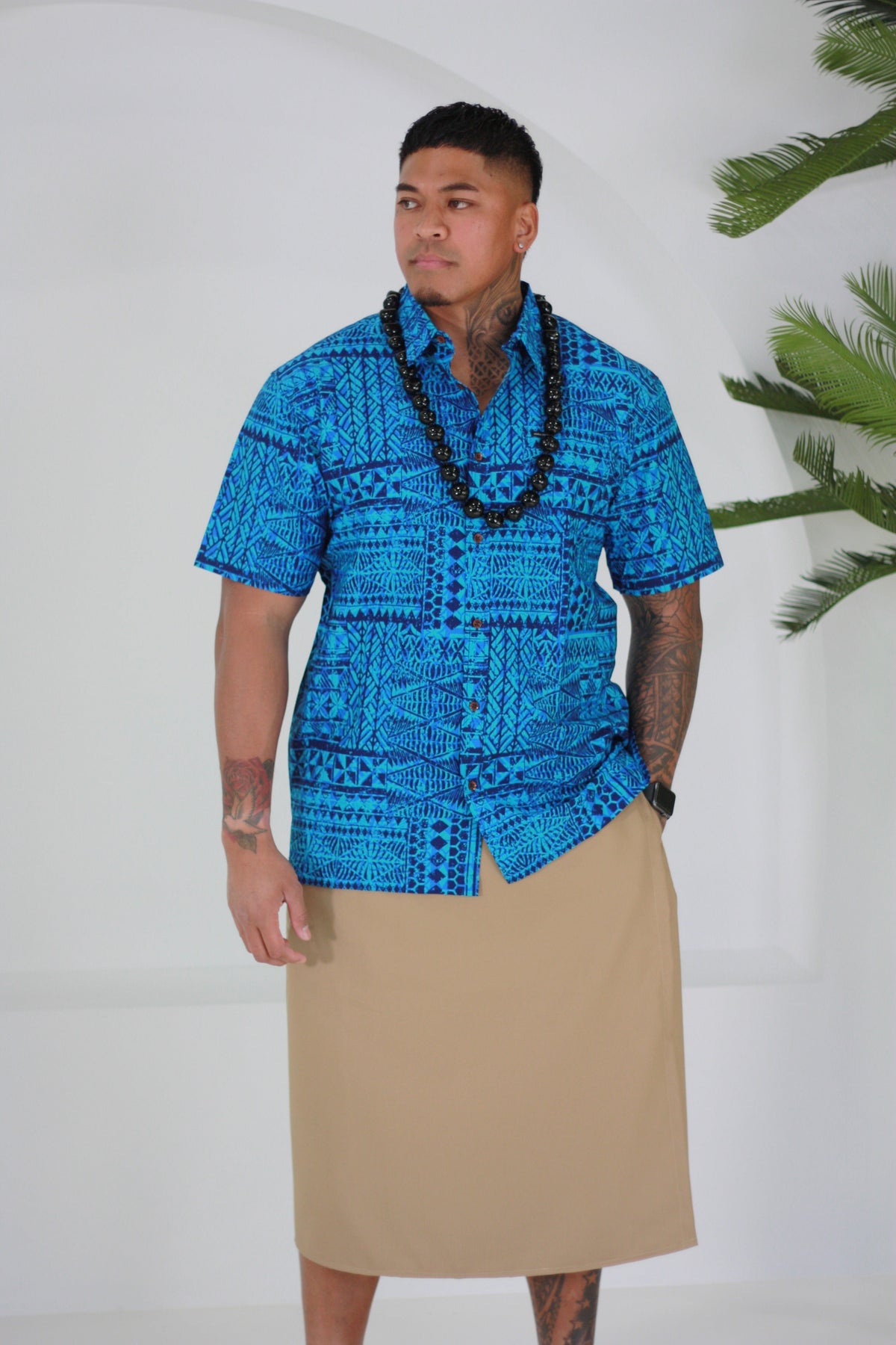 Tribal Origin Men's Elei Shirt FB1804 (Ocean Blue)