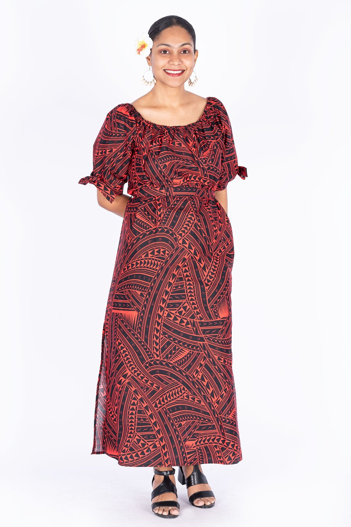 Tribal Origin Kalavata-Fulori Ladies Selina Dress Red