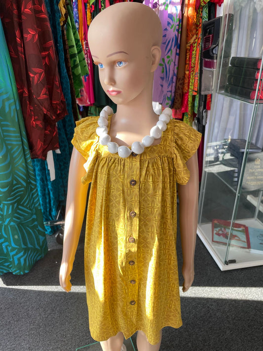 TD901 Tanoa Samoa Hoku Blue Girl Dress