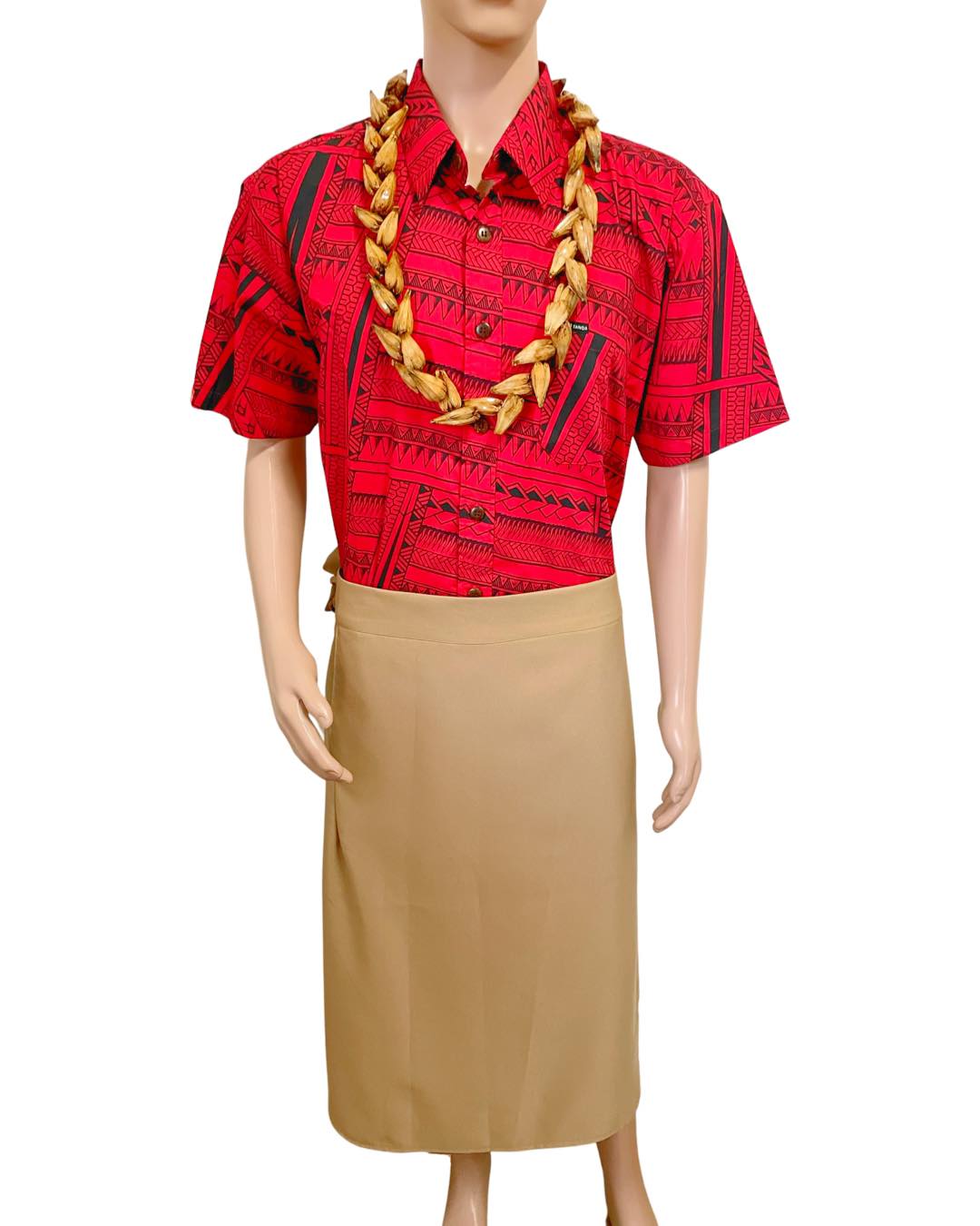 Tanoa Samoa Men's Red Shirt SS2592