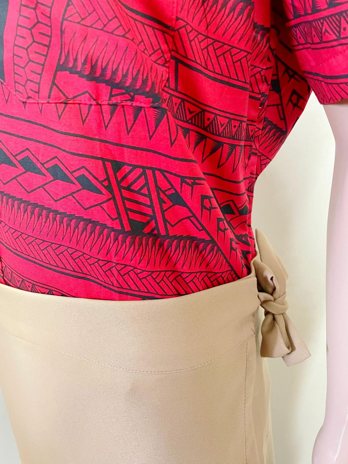 Tanoa Samoa Men's Red Shirt SS2592
